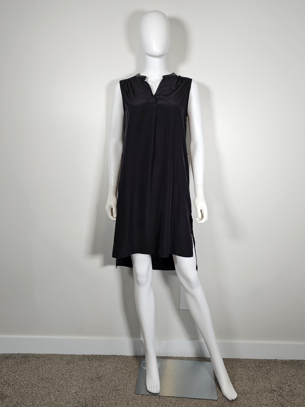 RUDSAK Black w/ Leather Details Sleeveless Dress Sz S